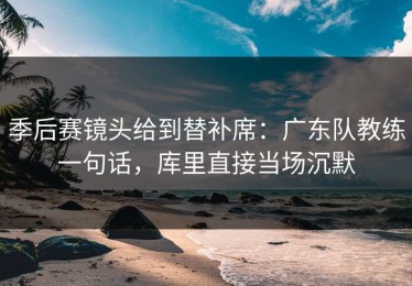 季后赛镜头给到替补席：广东队教练一句话，库里直接当场沉默