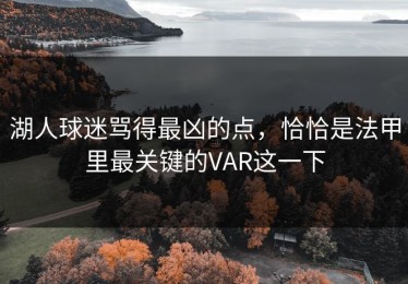 湖人球迷骂得最凶的点，恰恰是法甲里最关键的VAR这一下