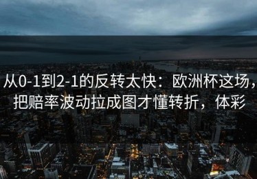 从0-1到2-1的反转太快：欧洲杯这场，把赔率波动拉成图才懂转折，体彩