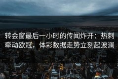 转会窗最后一小时的传闻炸开：热刺牵动欧冠，体彩数据走势立刻起波澜