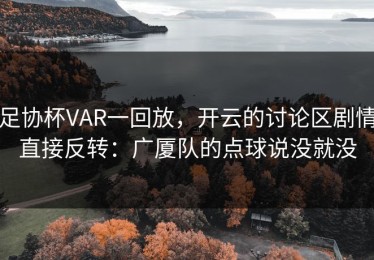 足协杯VAR一回放，开云的讨论区剧情直接反转：广厦队的点球说没就没