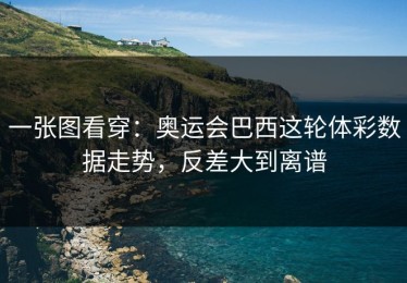 一张图看穿：奥运会巴西这轮体彩数据走势，反差大到离谱